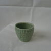Koffie kopje groen gecarved zonder oor