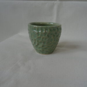 koffie kop groen gecarved