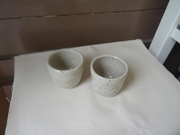 koffie kopje wit gespikkeld