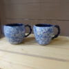 koffie kop blauw gespikkeld 7cm