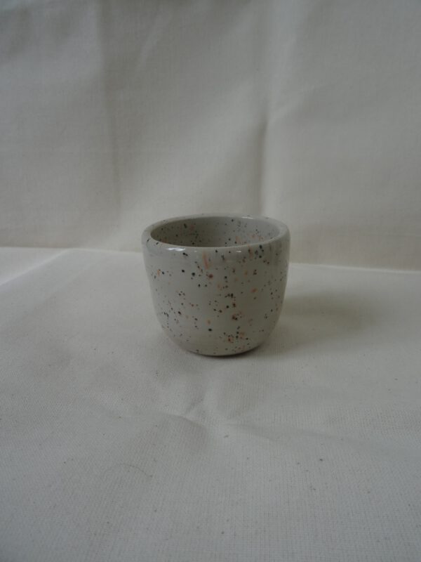 Espresso kopje wit gespikkeld