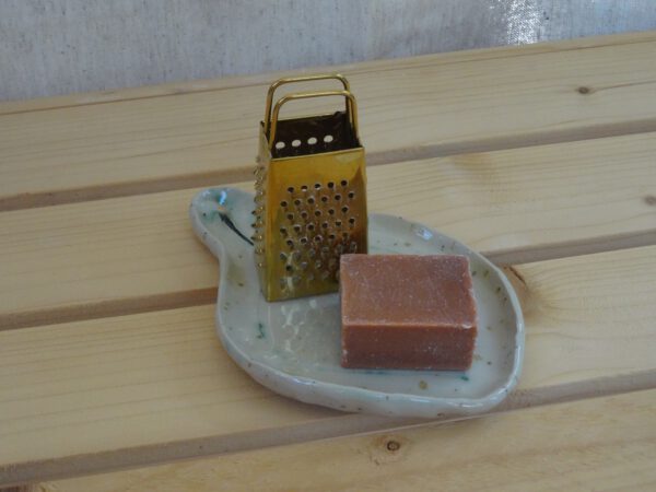 Botanisch schaaltje met echte bladafdruk